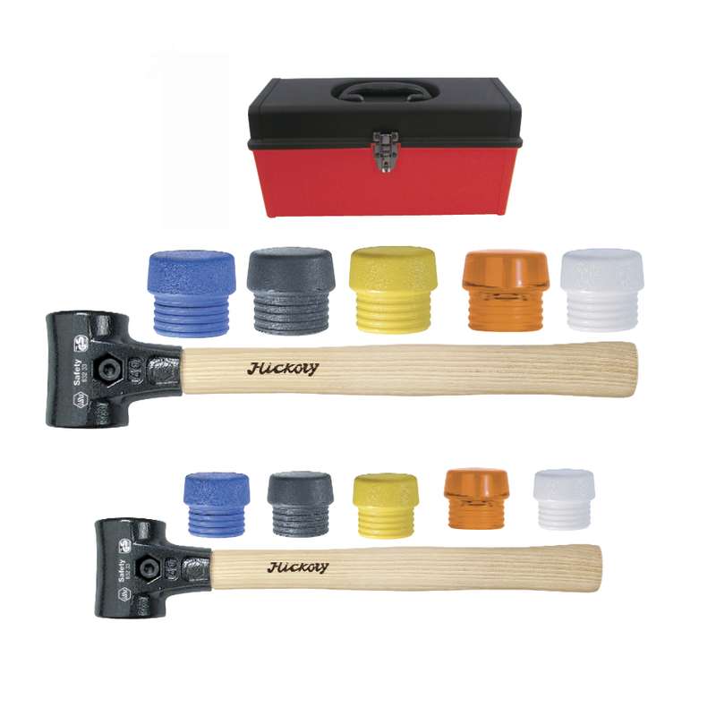 Mallet Set-12 Piece (1) 50mm + 5 Faces and (1) 30mm + 5 Faces in Tool Box